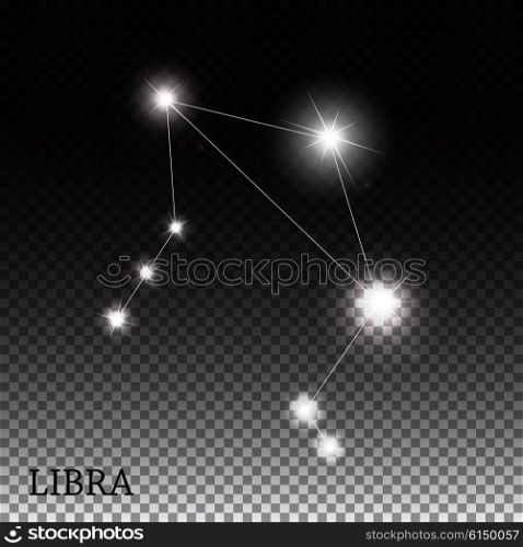 Libra Zodiac Sign of the Beautiful Bright Stars Vector Illustration EPS10. Libra Zodiac Sign of the Beautiful Bright Stars Vector Illustrat
