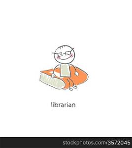 Librarian. Illustration.