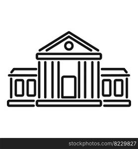 Library building icon outline vector. C&us education. Training outdoor. Library building icon outline vector. C&us education