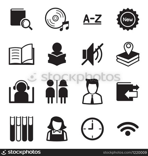 Library icons Illustration symbol Vector