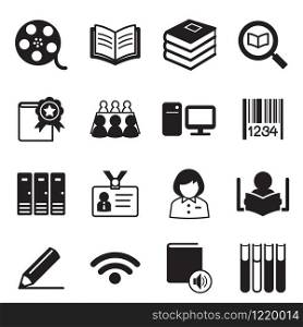 Library icons Vector illustration symbol