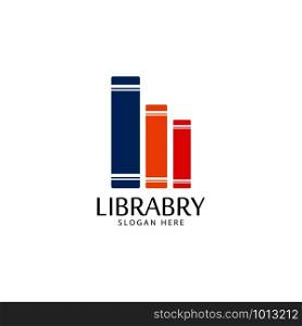 Library logo vector icon illustration design