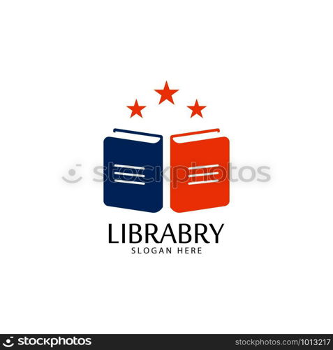 Library logo vector icon illustration design