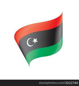 Libya flag, vector illustration. Libya flag, vector illustration on a white background