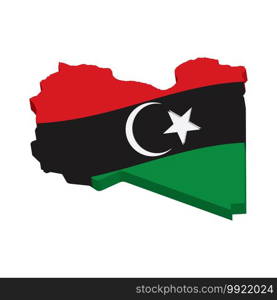 Libya map icon,vector illustration symbol background