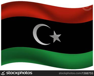 Libya National flag. original color and proportion. Simply vector illustration background, from all world countries flag set for design, education, icon, icon, isolated object and symbol for data visualisation