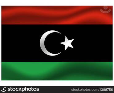 Libya National flag. original color and proportion. Simply vector illustration background, from all world countries flag set for design, education, icon, icon, isolated object and symbol for data visualisation