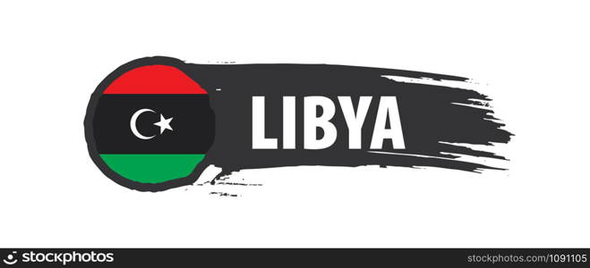 Libya national flag, vector illustration on a white background. Libya flag, vector illustration on a white background