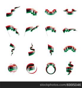 Libya national flag, vector illustration on a white background. Libya flag, vector illustration on a white background