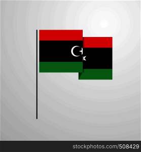 Libya waving Flag design vector