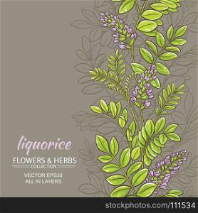 licorice vector background. licorice plant vector pattern on color background