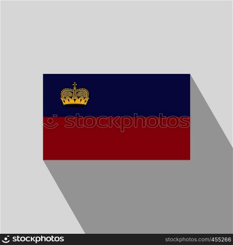 Liechtenstein flag Long Shadow design vector