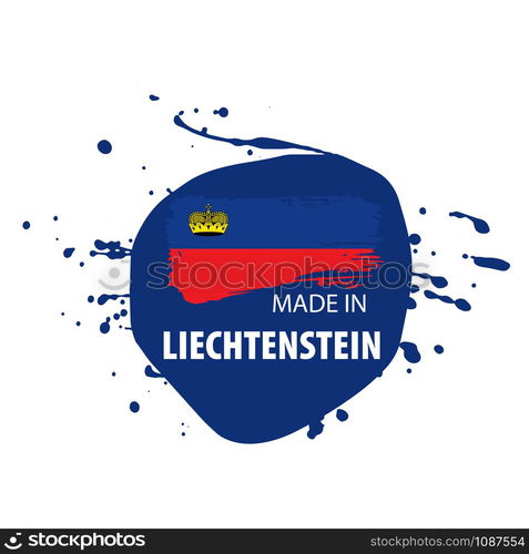 liechtenstein flag, vector illustration on a white background. liechtenstein flag, vector illustration on a white background.