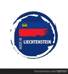liechtenstein flag, vector illustration on a white background. liechtenstein flag, vector illustration on a white background.