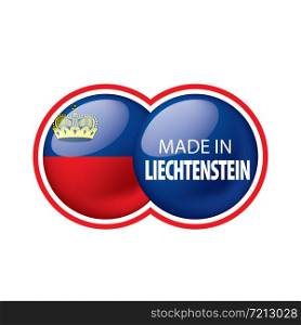 liechtenstein flag, vector illustration on a white background. liechtenstein flag, vector illustration on a white background.