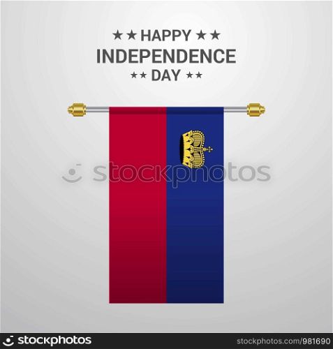 Liechtenstein Independence day hanging flag background