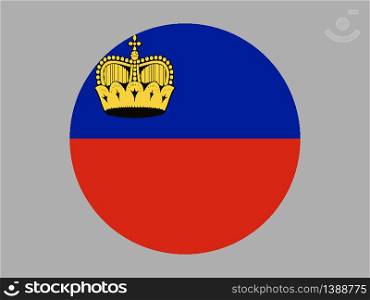 Liectenstein National flag. original color and proportion. Simply vector illustration background, from all world countries flag set for design, education, icon, icon, isolated object and symbol for data visualisation