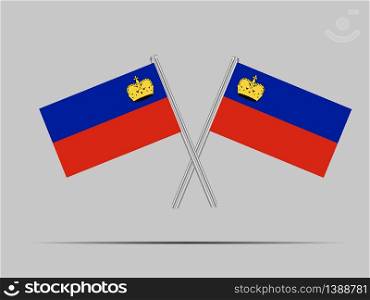 Liectenstein National flag. original color and proportion. Simply vector illustration background, from all world countries flag set for design, education, icon, icon, isolated object and symbol for data visualisation