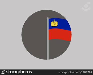 Liectenstein National flag. original color and proportion. Simply vector illustration background, from all world countries flag set for design, education, icon, icon, isolated object and symbol for data visualisation