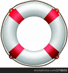 life buoy against white background, abstract vector art illustration