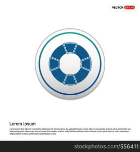 Life Buoy Icon - white circle button