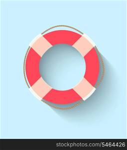 Life buoy in flat style