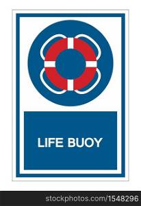 Life Buoy Symbol Sign Isolate on White Background,Vector Illustration