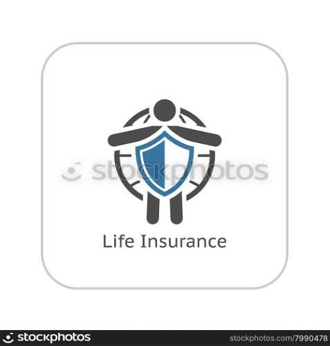 Life Insurance and Medical Services Icon. Flat Design. Isolated.. Life Insurance and Medical Services Icon. Flat Design.