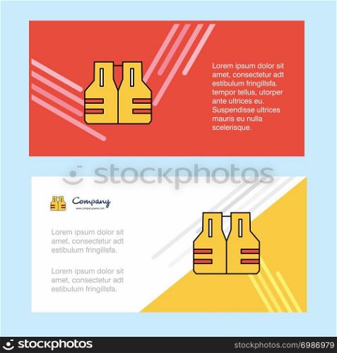 Life jacket abstract corporate business banner template, horizontal advertising business banner.