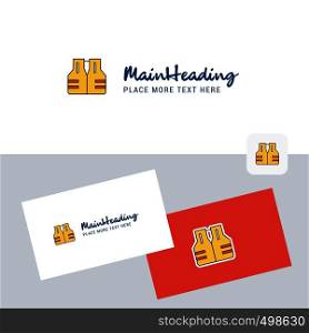 Life jacket vector logotype with business card template. Elegant corporate identity. - Vector