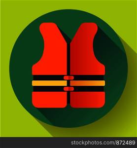 life safety jacket vest icon flat 2.0 vector. safety in water.. life safety jacket vest icon flat 2.0 vector
