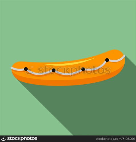 Lifeboat icon. Flat illustration of lifeboat vector icon for web design. Lifeboat icon, flat style