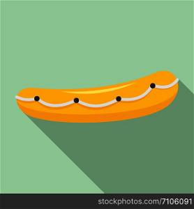 Lifeboat icon. Flat illustration of lifeboat vector icon for web design. Lifeboat icon, flat style
