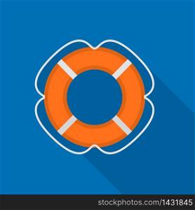 Lifebuoy icon. Flat illustration of lifebuoy vector icon for web design. Lifebuoy icon, flat style