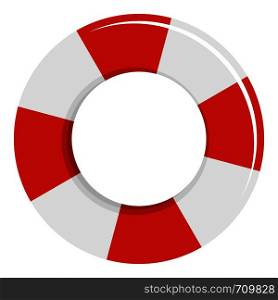 Lifebuoy icon. Flat illustration of lifebuoy vector icon for web. Lifebuoy icon, flat style