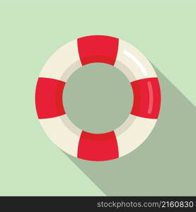 Lifebuoy icon flat vector. Ring buoy. Safety float. Lifebuoy icon flat vector. Ring buoy