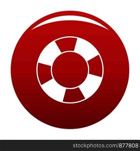 Lifebuoy icon. Simple illustration of lifebuoy vector icon for any design red. Lifebuoy icon vector red