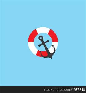 Lifebuoy logo icon vector ilustration template
