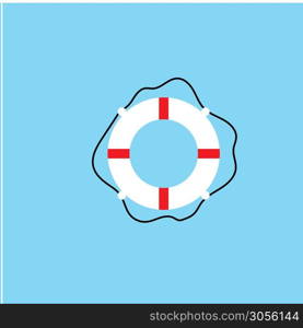 Lifebuoy logo icon vector ilustration template