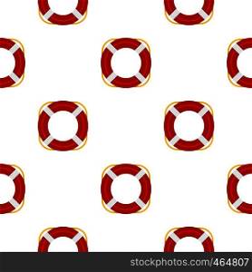 Lifebuoy pattern seamless flat style for web vector illustration. Lifebuoy pattern flat