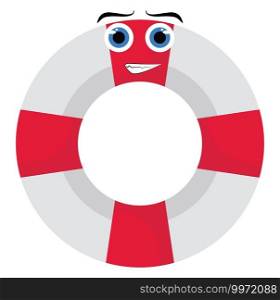 Lifebuoy ring, illustration, vector on white background