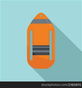 Lifeguard buoy icon flat vector. Beach life. Rescue guard. Lifeguard buoy icon flat vector. Beach life