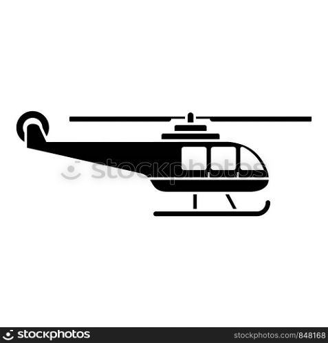 Lifeguard helicopter icon. Simple illustration of lifeguard helicopter vector icon for web design isolated on white background. Lifeguard helicopter icon, simple style