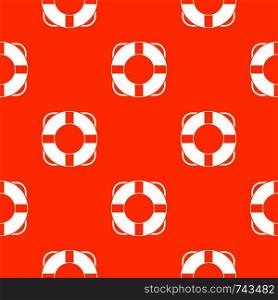 Lifeline pattern repeat seamless in orange color for any design. Vector geometric illustration. Lifeline pattern seamless