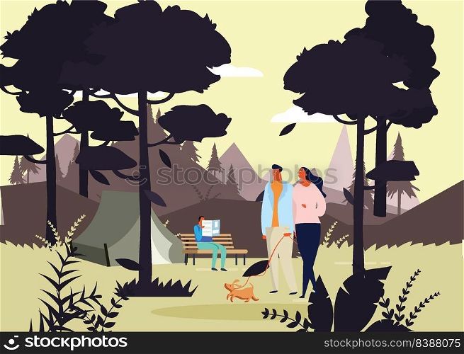 lifestyle painting people relaxing park icons