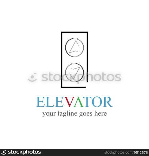 Lift and elevator logo design minimal logotype vector template