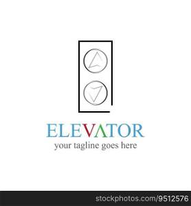 Lift and elevator logo design minimal logotype vector template