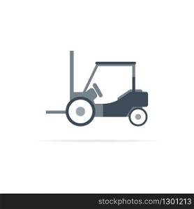 lift truck vector icon for industrial factories and shops