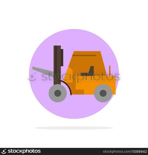 Lifter, Lifting, Truck, Transport Abstract Circle Background Flat color Icon