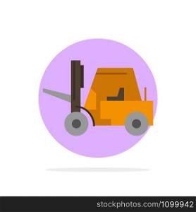 Lifter, Lifting, Truck, Transport Abstract Circle Background Flat color Icon